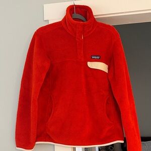 Patagonia Vibrant Red Snap-T Fleece Sweater size M